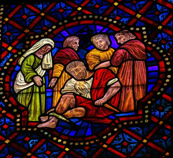 Vidrieras en la Catedral de León, España — Foto de Stock