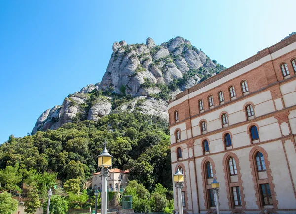 Βουνό Montserrat και στη Μονή στην Καταλονία, Ισπανία — Φωτογραφία Αρχείου