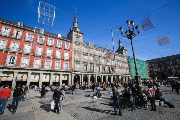 Plaza Mayor en Madrid, España — Foto de Stock