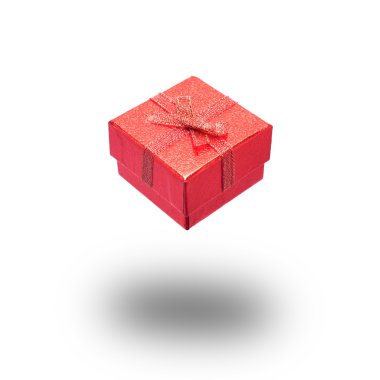 Beyaz arkaplanda hediye kutusu