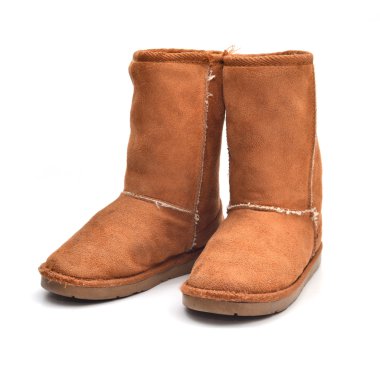 İzole koyun derisi çizmeler