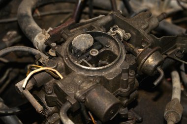 eski araba motorunun görüntü 