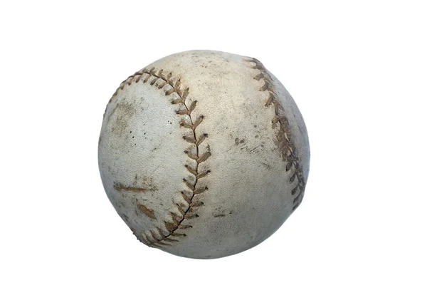 Baseballball Auf Weißem Hintergrund — Stockfoto