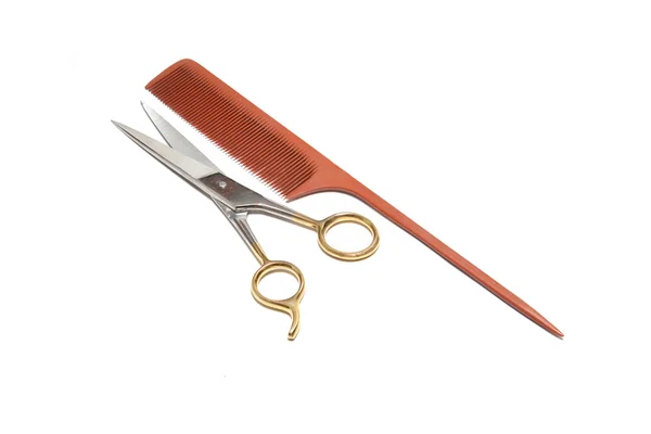 Scissors and comb — Stock Photo, Image