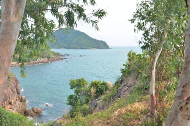 kıyı şeridi ile güzel dağlık manzara