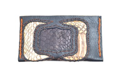 Eski yılan deri vintage cüzdan