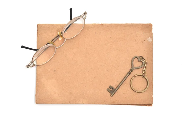 Carta marrone con chiavi — Foto Stock