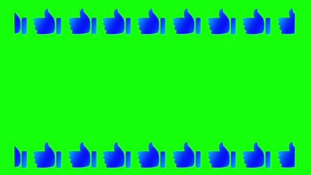 Marco de reacciones como en un fondo verde. forma de presentación minimalista, texto, identidad corporativa. Nombre del sustrato, logotipo, letras. comunicación por Internet. diseño moderno — Vídeos de Stock
