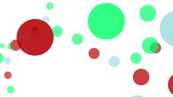 Abstract animation. Simple shapes. Looped sequence. Circles move chaotically. Vanguard. animated screensaver on a white background. multicolored. Modern design layout, presentation, letterhead. — Stock Video