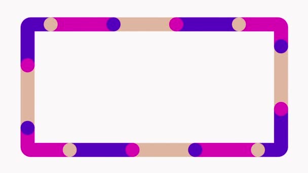 Quadro de animação de várias formas de cores geométricas em movimento em um fundo branco. minimalista para apresentação, texto, papel timbrado. Apoio para o título, logotipo, letras. design abstrato moderno — Vídeo de Stock