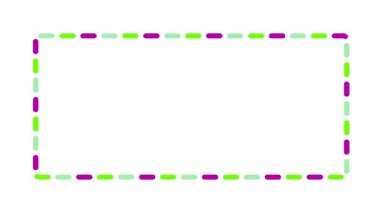 Beyaz arkaplan üzerinde hareket eden çeşitli geometrik renk şekillerinin canlandırma çerçevesi