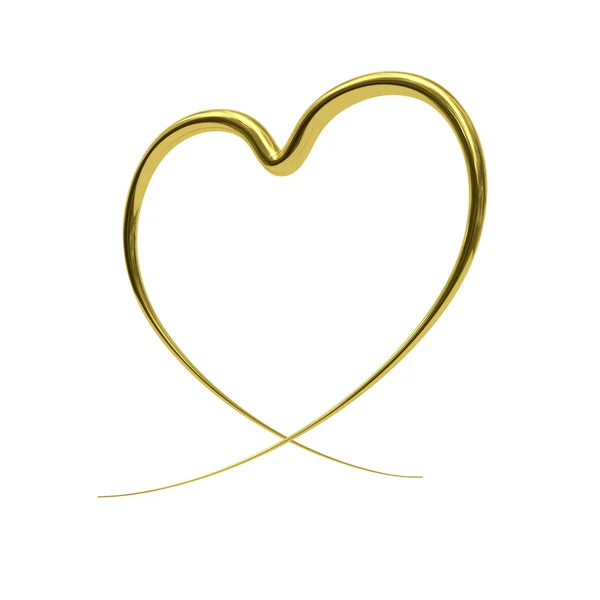 Abstract golden heart — Stock Photo, Image