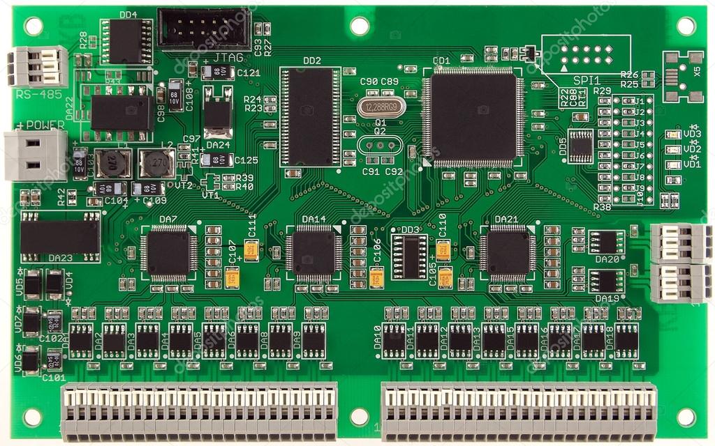 Electronic Components Circuit Board And Scheme Stock Photo 53890195