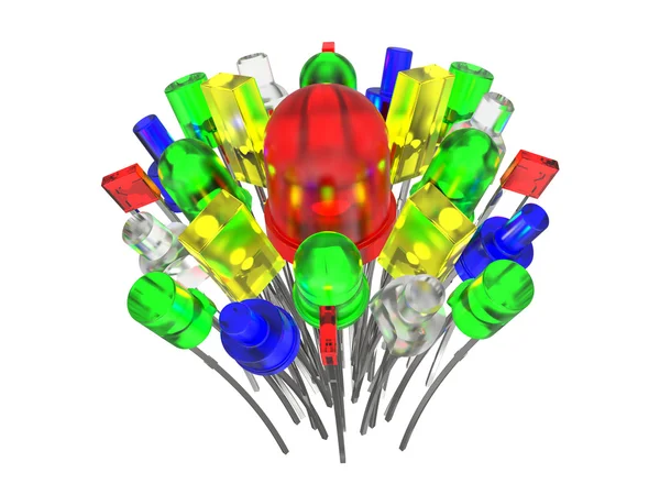Összetétele a fénykibocsátó diódák a fehér — Stock Fotó