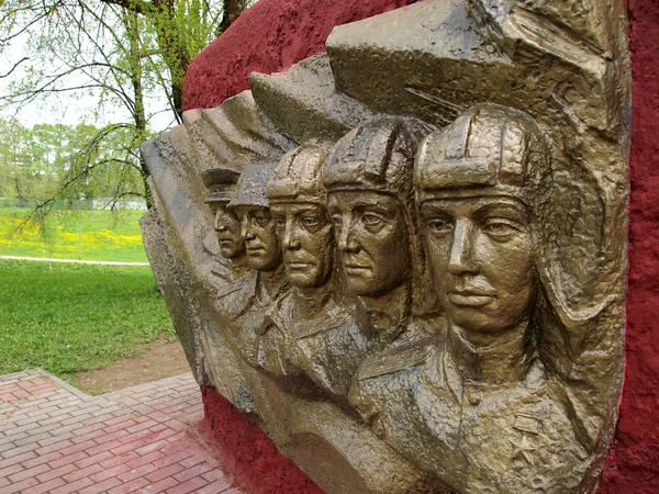 Sculpture at the memorial tankers — Stock Photo, Image