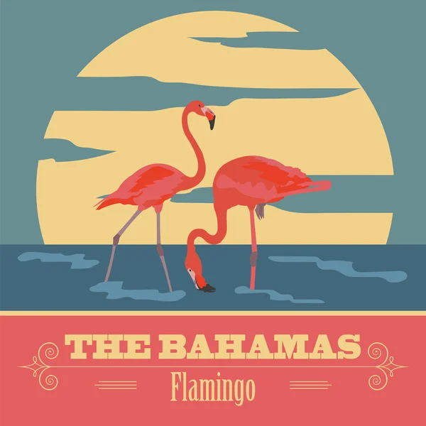 The Bahamas landmarks. Retro styled image — Stock Vector