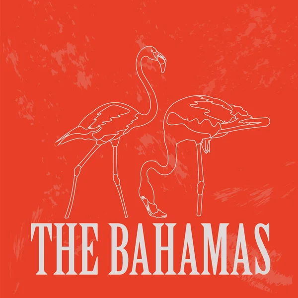 The Bahamas landmarks. Retro styled image — Stock Vector