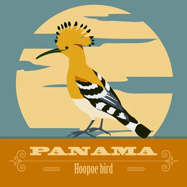 Puntos de referencia de Panamá. Imagen de estilo retro — Vector de stock