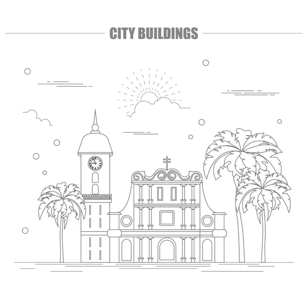 City buildings graphic template. Venezuela — Stock Vector