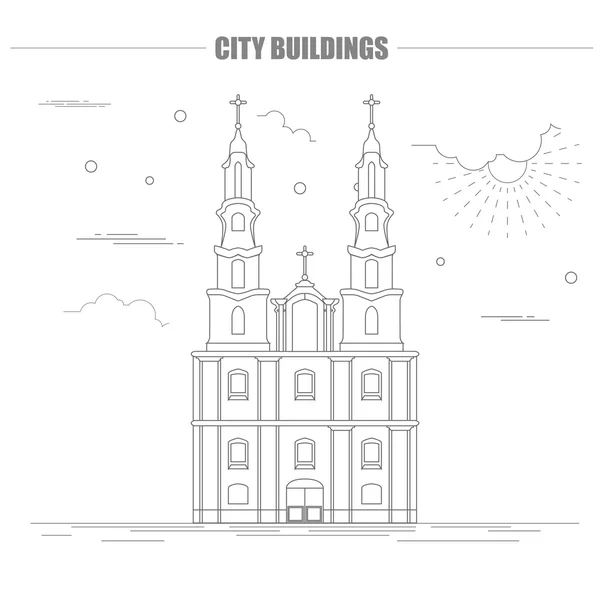 City buildings graphic template. Belarus — Stock Vector