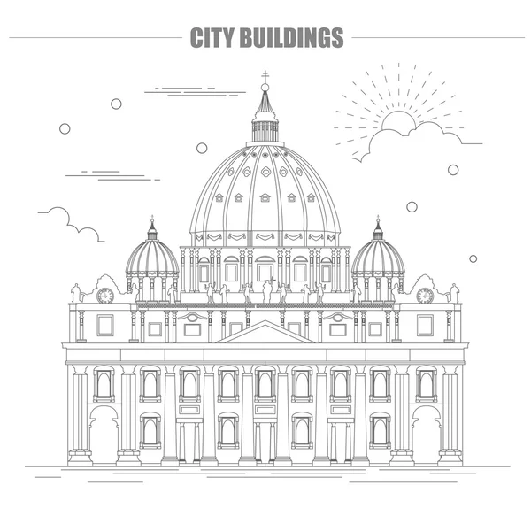 City buildings graphic template. — Stock Vector