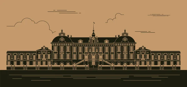 Stad gebouwen grafische sjabloon. — Stockvector