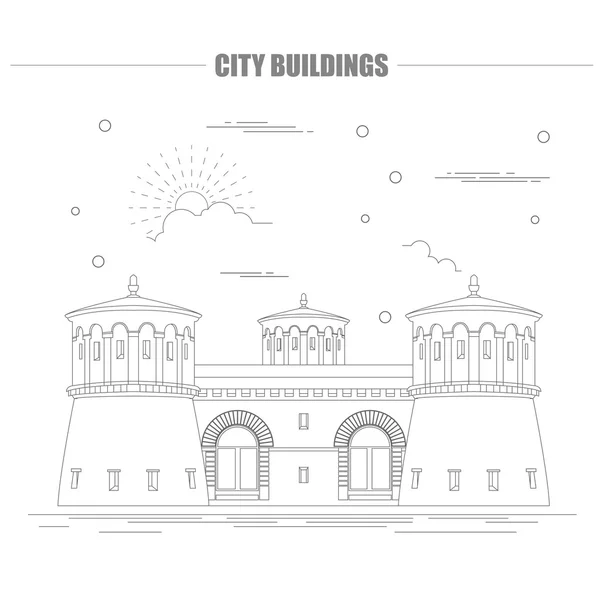 Městské budovy grafickou šablonu. Lucembursko. — Stockový vektor