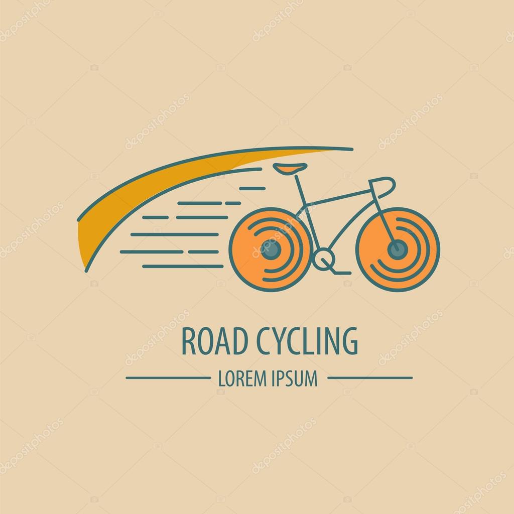 Bicycle thin line design logo template. Vector illustration