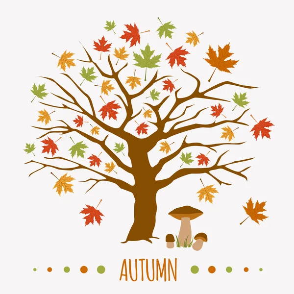 Höstens Ikonuppsättning. Halloween och Thanksgiving day. Platt design — Stock vektor