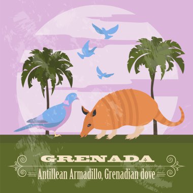 Grenada ulusal sembolleri. Antillean Armadillo, Grenadian güvercini,