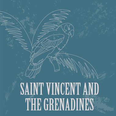 Aziz Vincent ve Grenadinler ulusal sembolleri. Amazona loncası