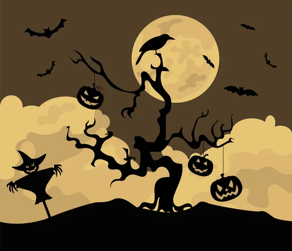 Plantilla gráfica de Halloween. Iconos planos — Vector de stock