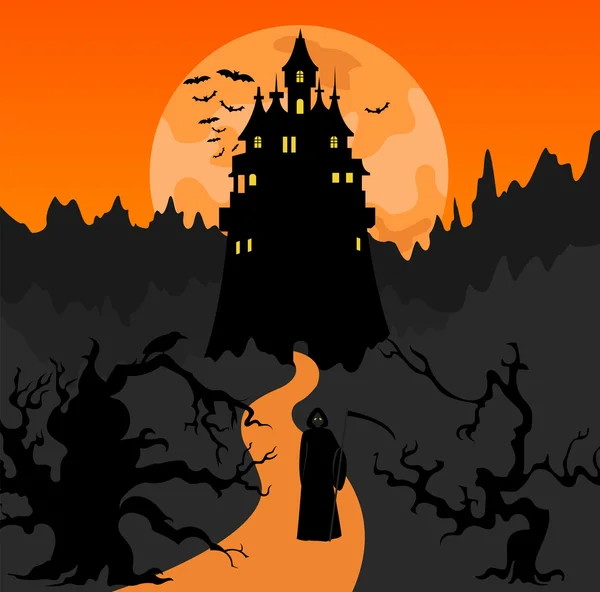 Plantilla gráfica de Halloween. Iconos planos — Vector de stock