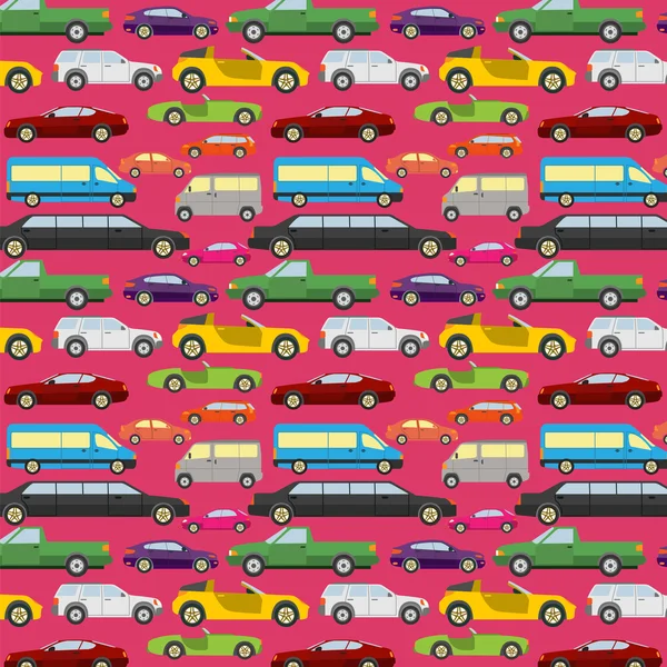 Passenger car background, seamless — Stock Vector