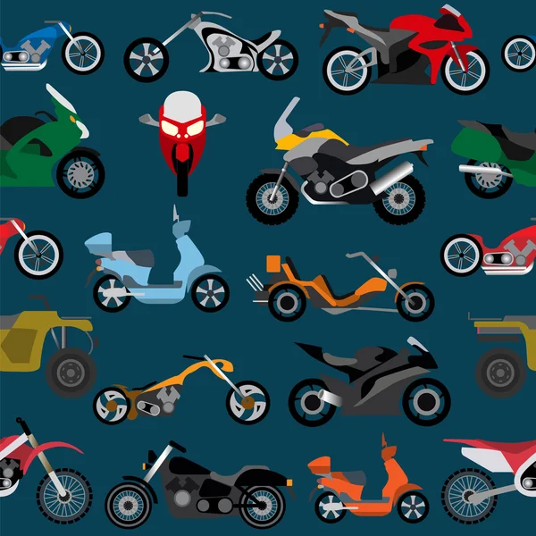 Motocicletas fondo, sin costuras — Archivo Imágenes Vectoriales