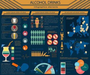 alkol içki Infographic
