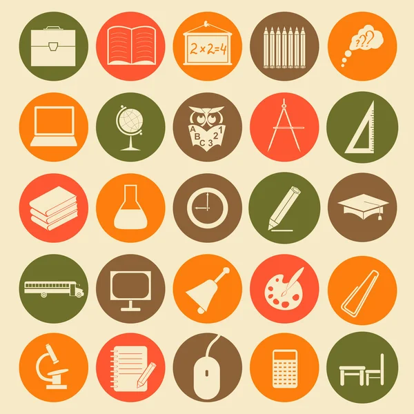 Set education icons — Stock Vector