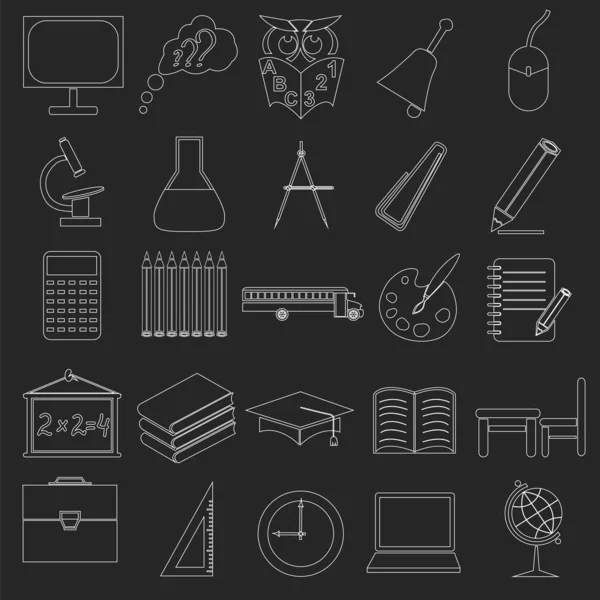Set education icons — Stock Vector
