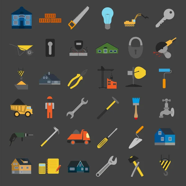 House repair icon set. — Stock Vector