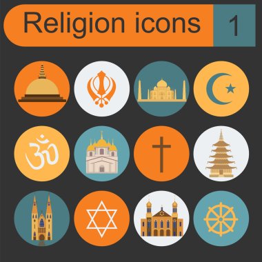Religion icon set