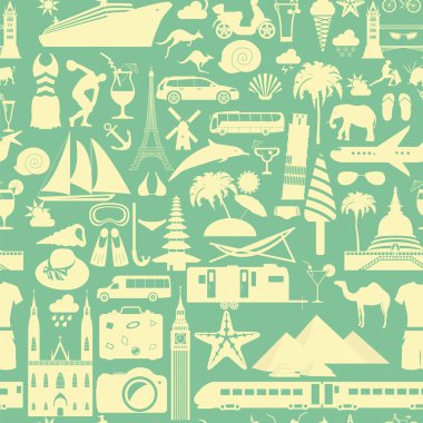 Arka plan seyahat. Tatil. Beach resort seamless modeli