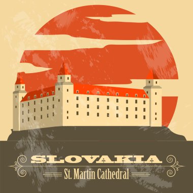 Slovakya yerler. Retro tarz resim