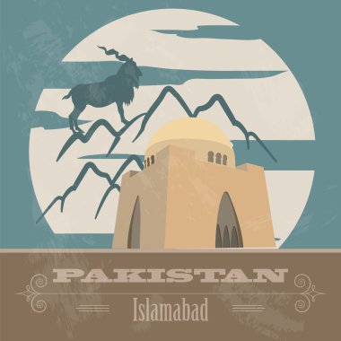 Pakistan yerler. Retro tarz resim