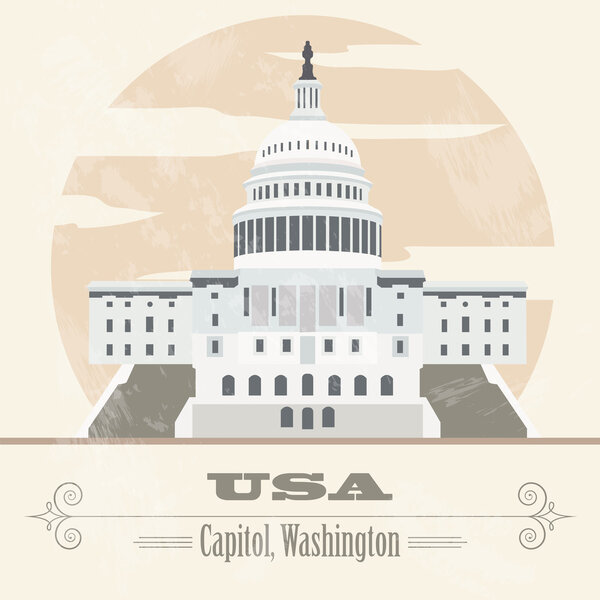 Знаки США. Ретро-стиль
