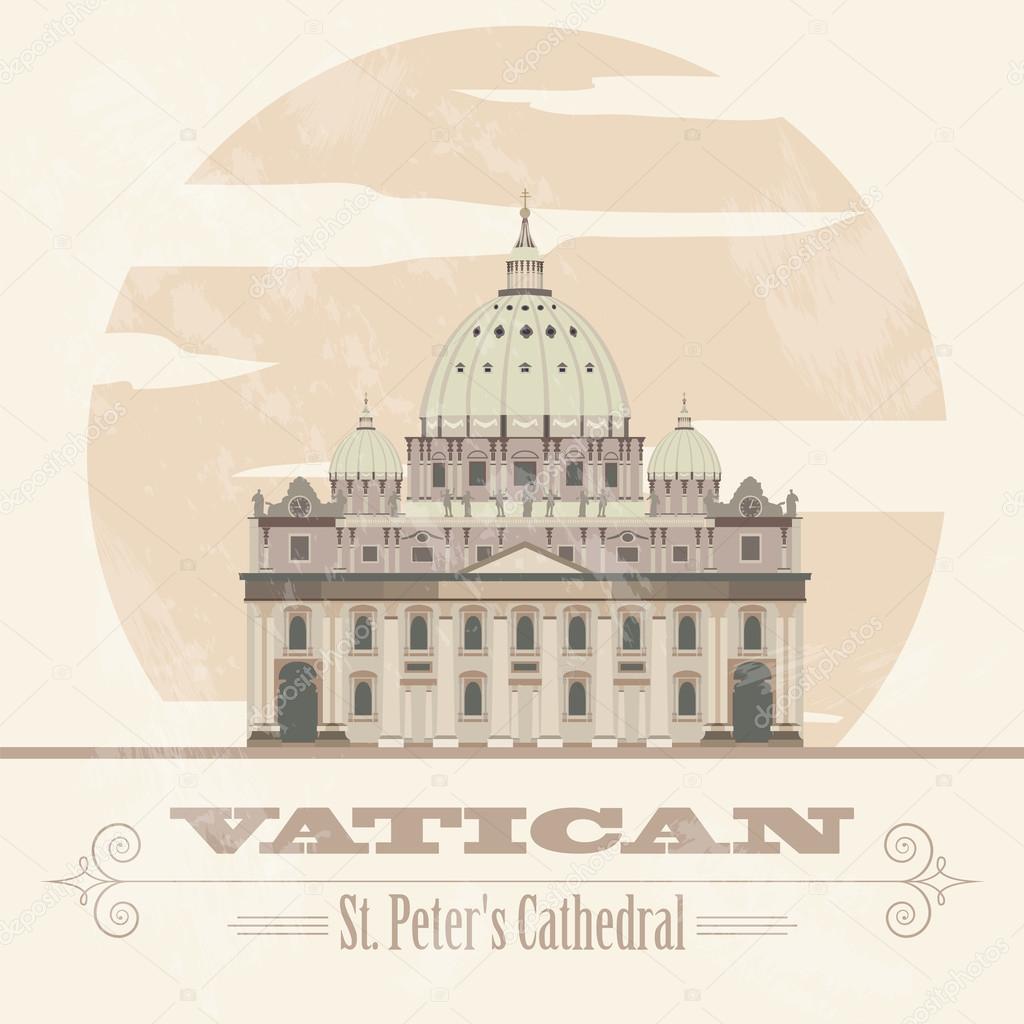 Vatican landmarks. Retro styled image Stock Vector Image by ©A7880S ...