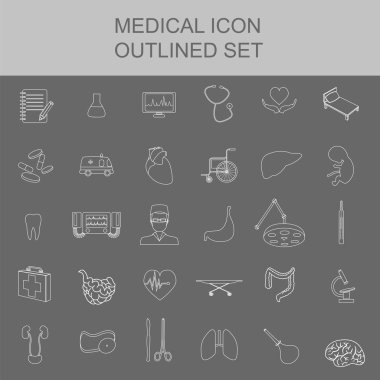 Tıbbi ve sağlık ikonu seti