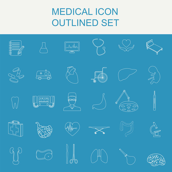 Medical and healthcare icon set