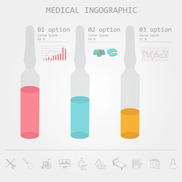 Lékařské a zdravotnické infographic, prvky pro tvorbu infogr — Stockový vektor