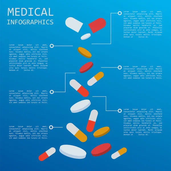 Medical and healthcare infographic, elements for creating infogr — Stock Vector