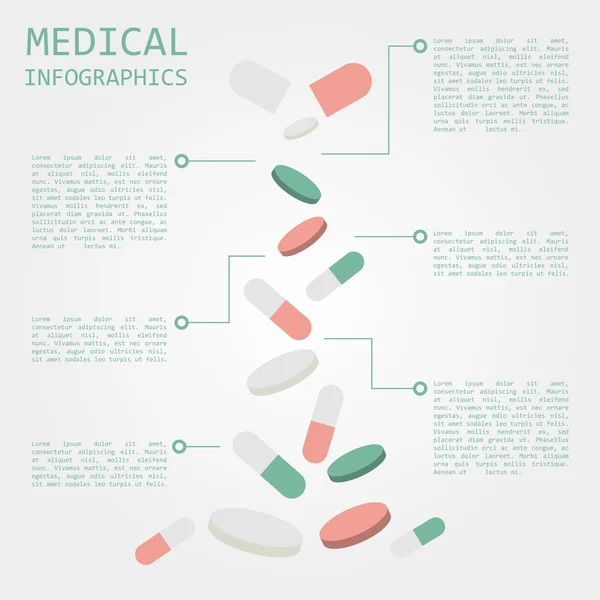 Medisch en gezondheidszorg infographic, elementen voor het maken van infogr — Stockvector